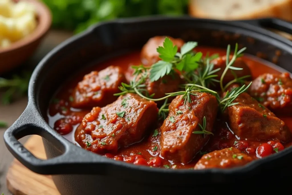 Braise Meat in Tomato Sauce Recipe