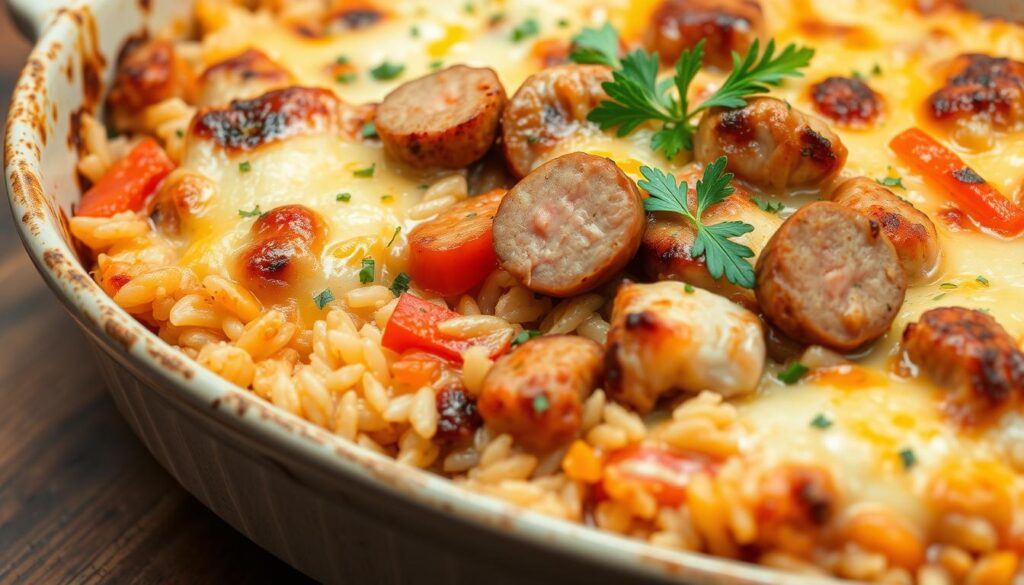 Sausage Chicken Rice Casserole