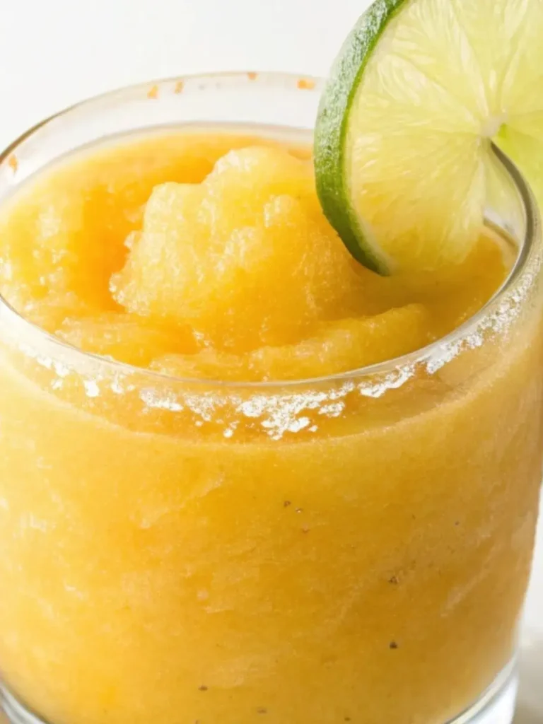 Close up Mango Daiquiri Mocktail Glass
