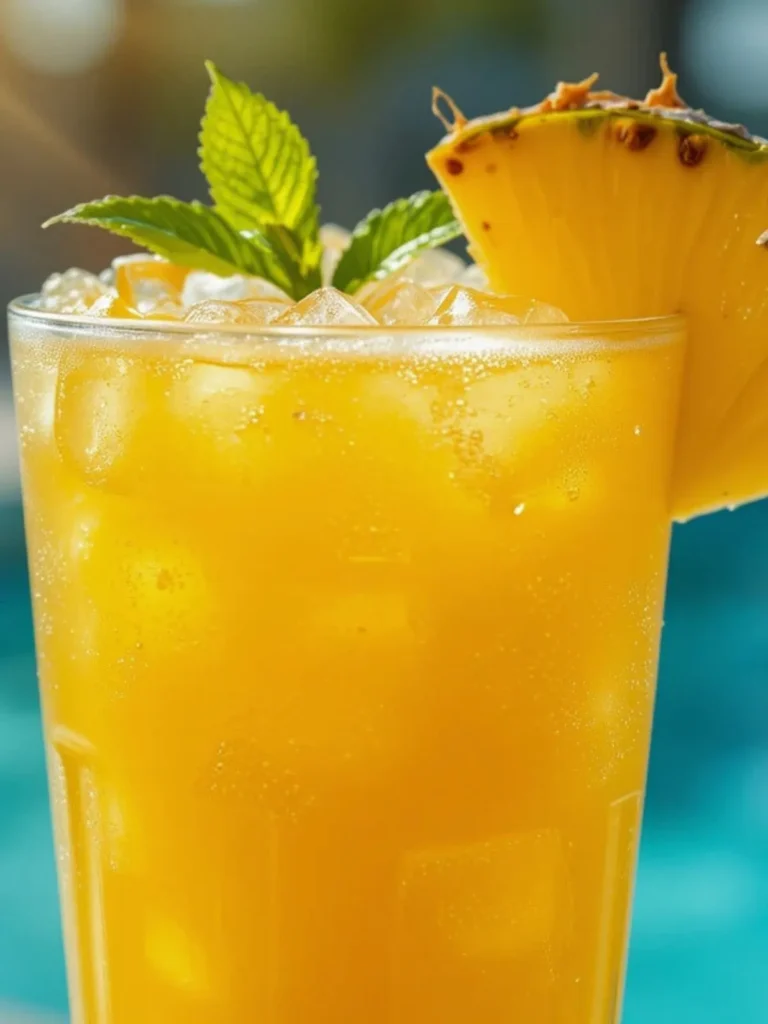 A refreshing Mango Pineapple Mocktail