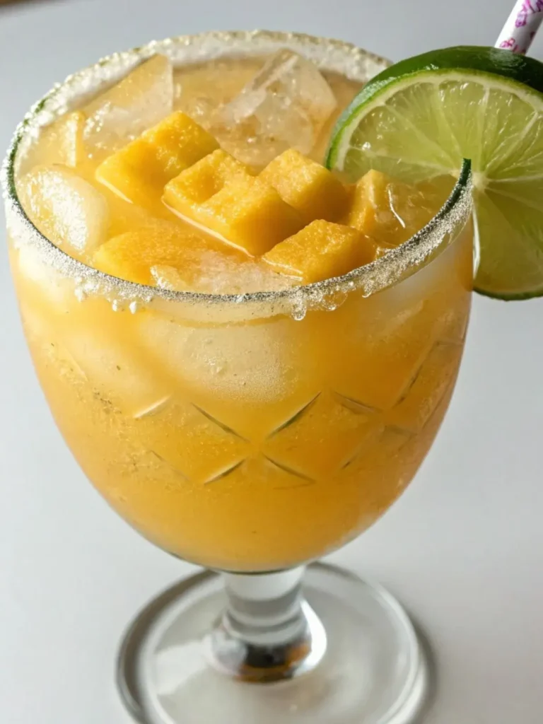 A refreshing Mango Daiquiri Mocktail Glass