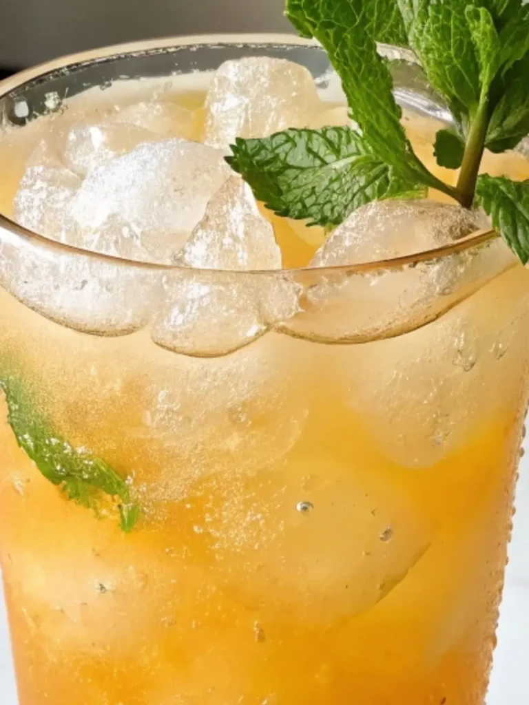 Close-up Glass of Mango Blossom Mocktail