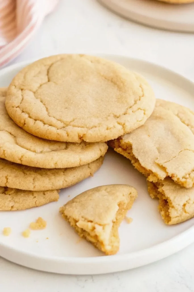 Soft sugar cookies arranged on a plate