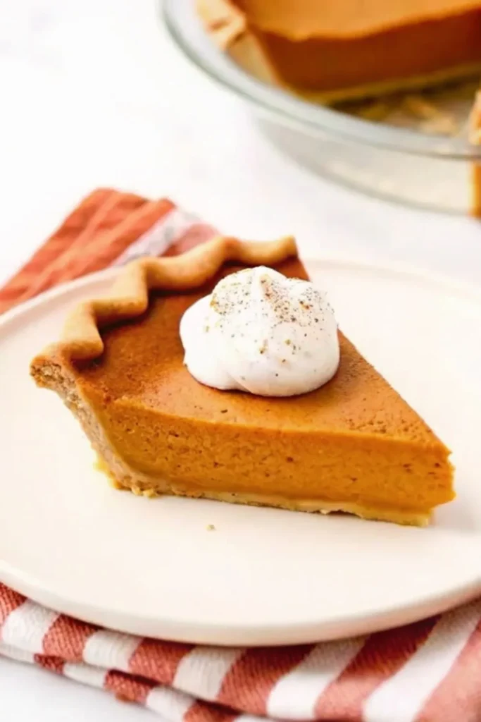 A Slice of a Fresh Pumpkin Pie