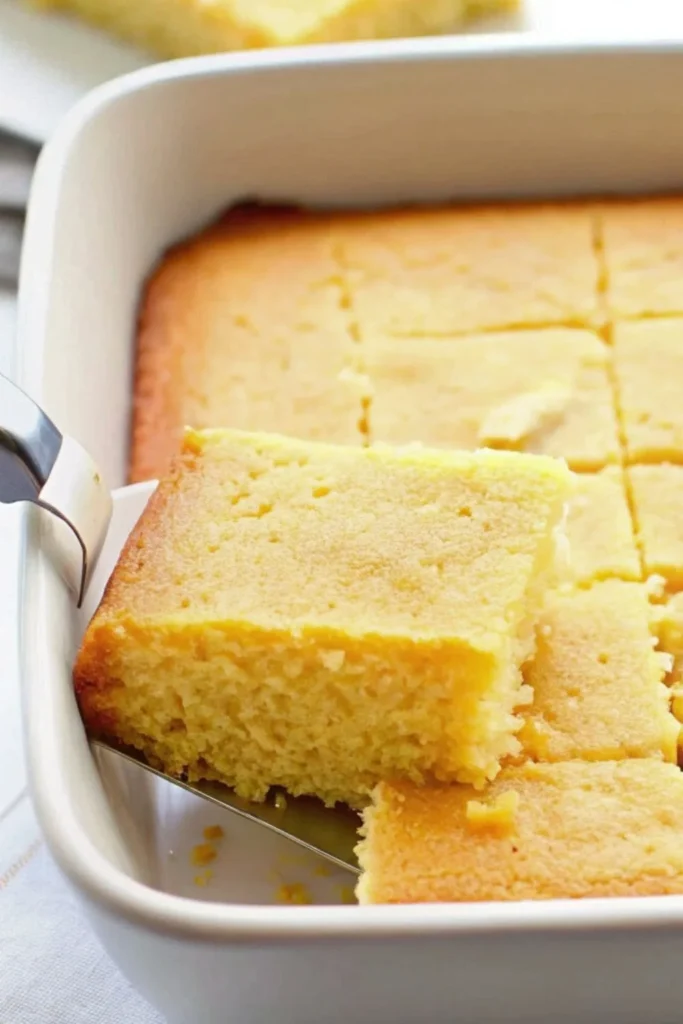 Fresh slice of cornbread